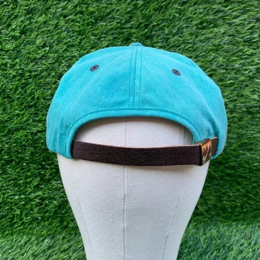 Vintage Posilac Bovine Monsanto Hat Teal Made in USA K-Product Brand Buckle Back